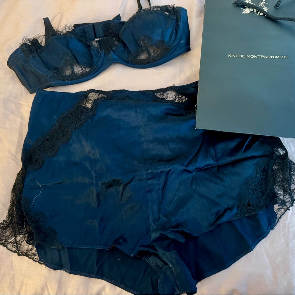 Kiki de Montparnasse Black Lace Bra and Panty Set